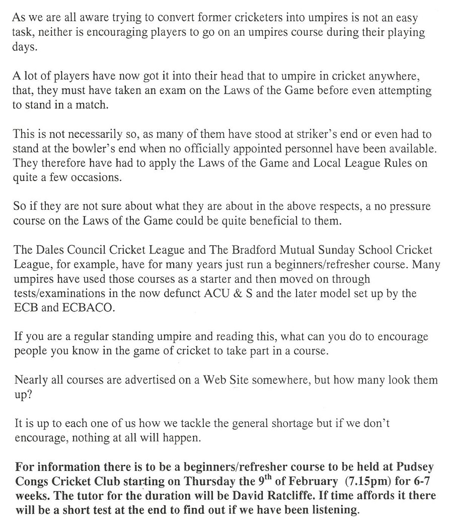 Umpiring Appeal to Players 002